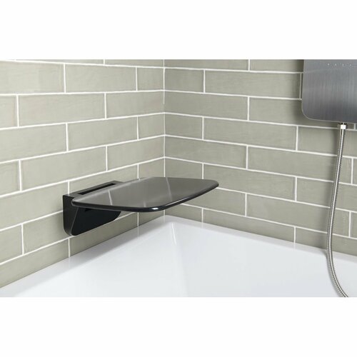 POLYSAN CW1220B Saap black відкидне сидіння для душової кабіни, 35 x 32,8 см, чорний