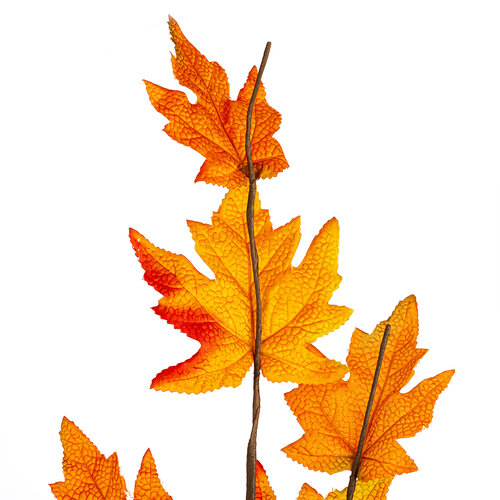 Podzimní větvička s oranžovými listy javoru, 70 cm