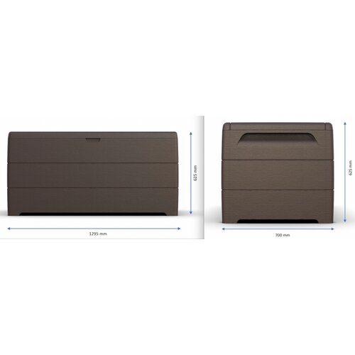 Duramax Kerti tárolódoboz Durabox barna, 416 l