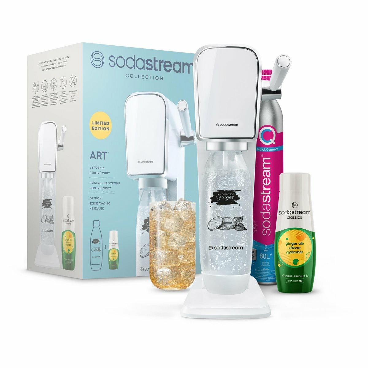 Fotografie Sodastream Art White Ginger Ale Mpack výrobník perlivé vody