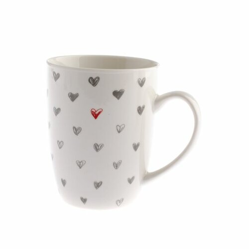 Kubek porcelanowy HEART, 340 ml