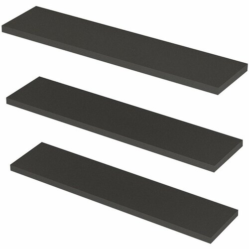 Wandregal Boss Anthracite, 3 Stück