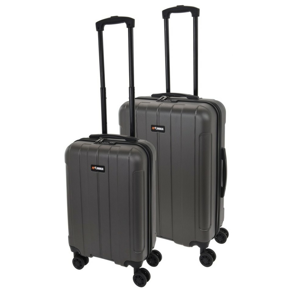 Levně Proworld 2dílná sada cestovních kufrů, šedá