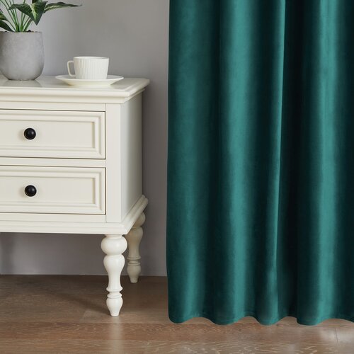 4Home Zatemňovací závěs s kroužky Paris tmavě zelená, 150 x 250 cm