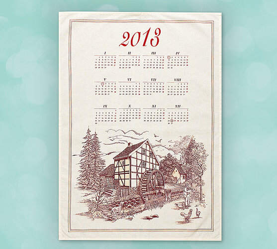 Textilní kalendář na rok 2013, Mlýn