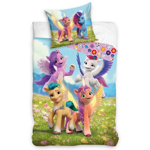 Lenjerie de pat din bumbac pentru copii My LittlePony Noua Generație, 140 x 200 cm, 70 x 90 cm