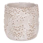 Betónový obal s dekorom gypsophily, 20 x 19 x 20 cm