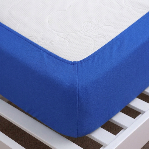 Cearșaf de pat 4Home jersey IDEAL royal blue, 200–220 x 200 cm