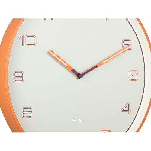 Karlsson 6013OR ceas de perete design, portocaliu,diametru 40 cm
