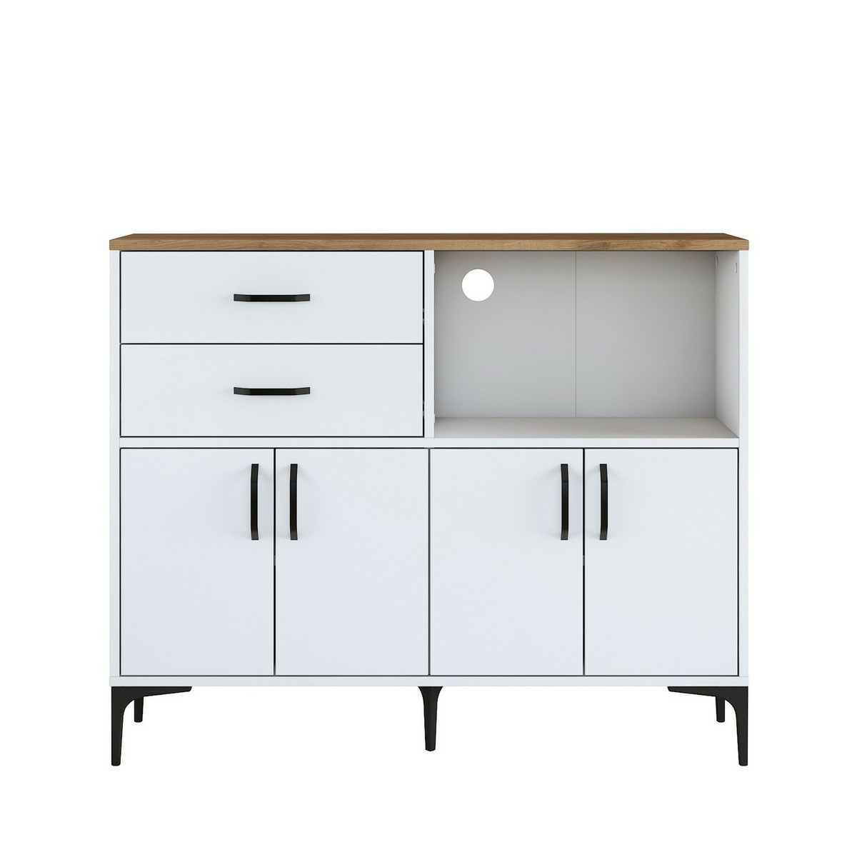 Skriňa Jeby Walnut and White
