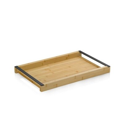 Kela Servirni pladenj Kiril, bambus, črn, 43 x27,5 x 4 cm