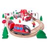 Woody Zugbahn mit elektrischer Lokomotive und Feuerwehrleuten, 60 Teile