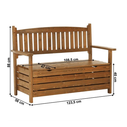 Gartenbank, braun, 123,5 cm, DILKA