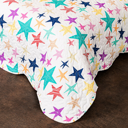 4home Happy Star Tagesdecke, 140 x 220 cm