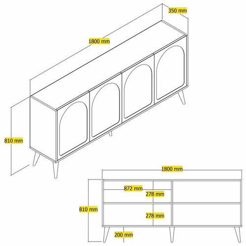 Skříňka Lyon Cream and Walnut