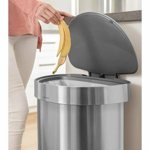 Simplehuman Pedal bin 45 L, mat jeklo