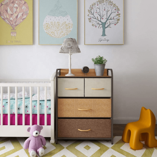 Komoda z szufladami z tkaniny HAZEL TYP 2, brązowy