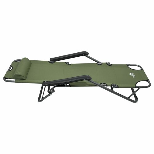 Șezlong pliabil Cattara 13516 Comfort , verde, 155x 61 cm