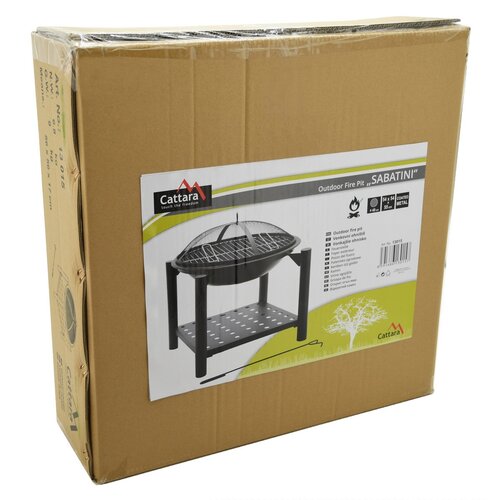 Cattara 13015 Tűzrakóhely grillrácsos Sabatini, 54x 55 x 54 cm