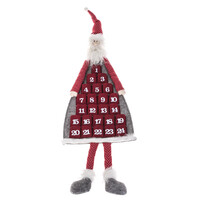 Hängender Adventskalender Santa, 110 cmrot,