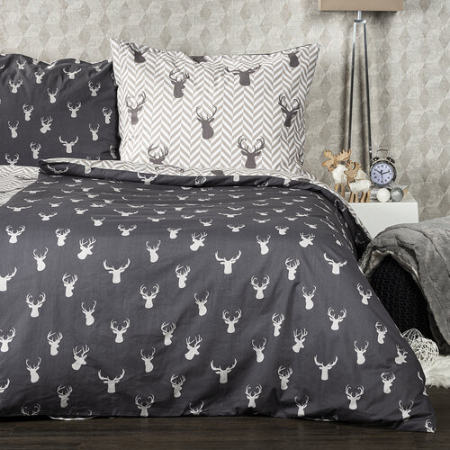Lenjerie de pat din bumbac 4Home Reindeer, 140 x 200 cm, 70 x 90 cm