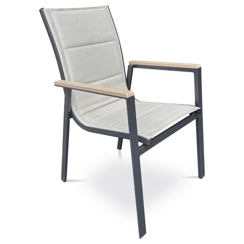 Autronic Scaun de grădină, aluminiu, textil, bej,A ZC-S1110 BK