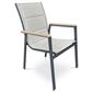 Autronic Scaun de grădină, aluminiu, textil, bej,A ZC-S1110 BK