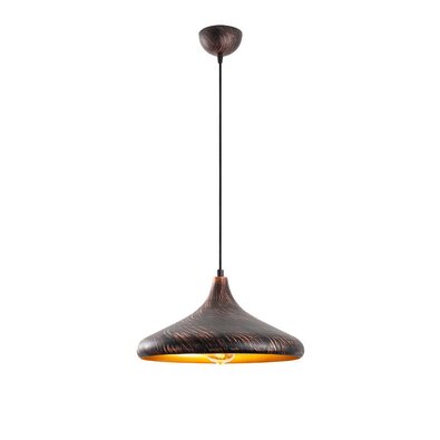 Lampa wisząca Barek - 11546, czarna/miedziana