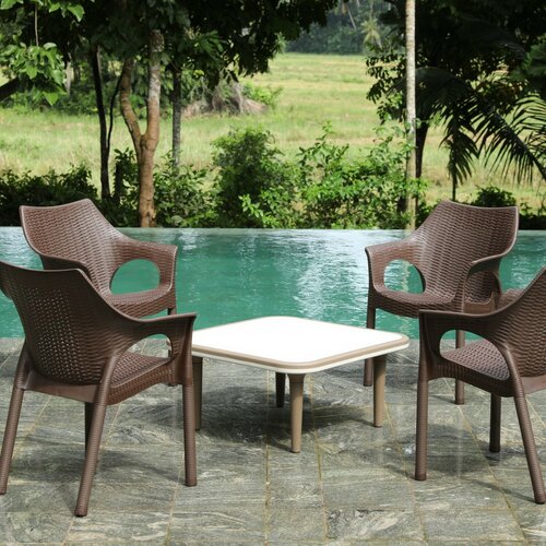 Cambridge Dark Brown rattan szék 61 x 54 x 80 cm