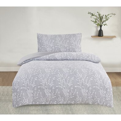 Lenjerie de pat din jacquard Alabama gri, 140 x200 cm, 70 x 90 cm
