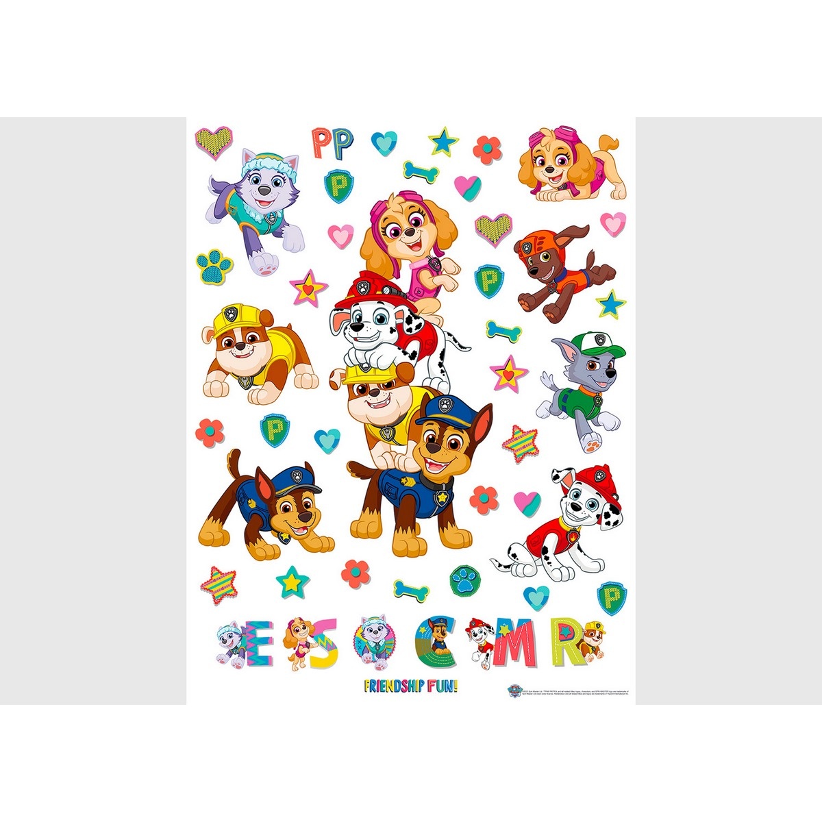 Samolepící dekorace Paw Patrol Friendship Fun, 65 x 85 cm