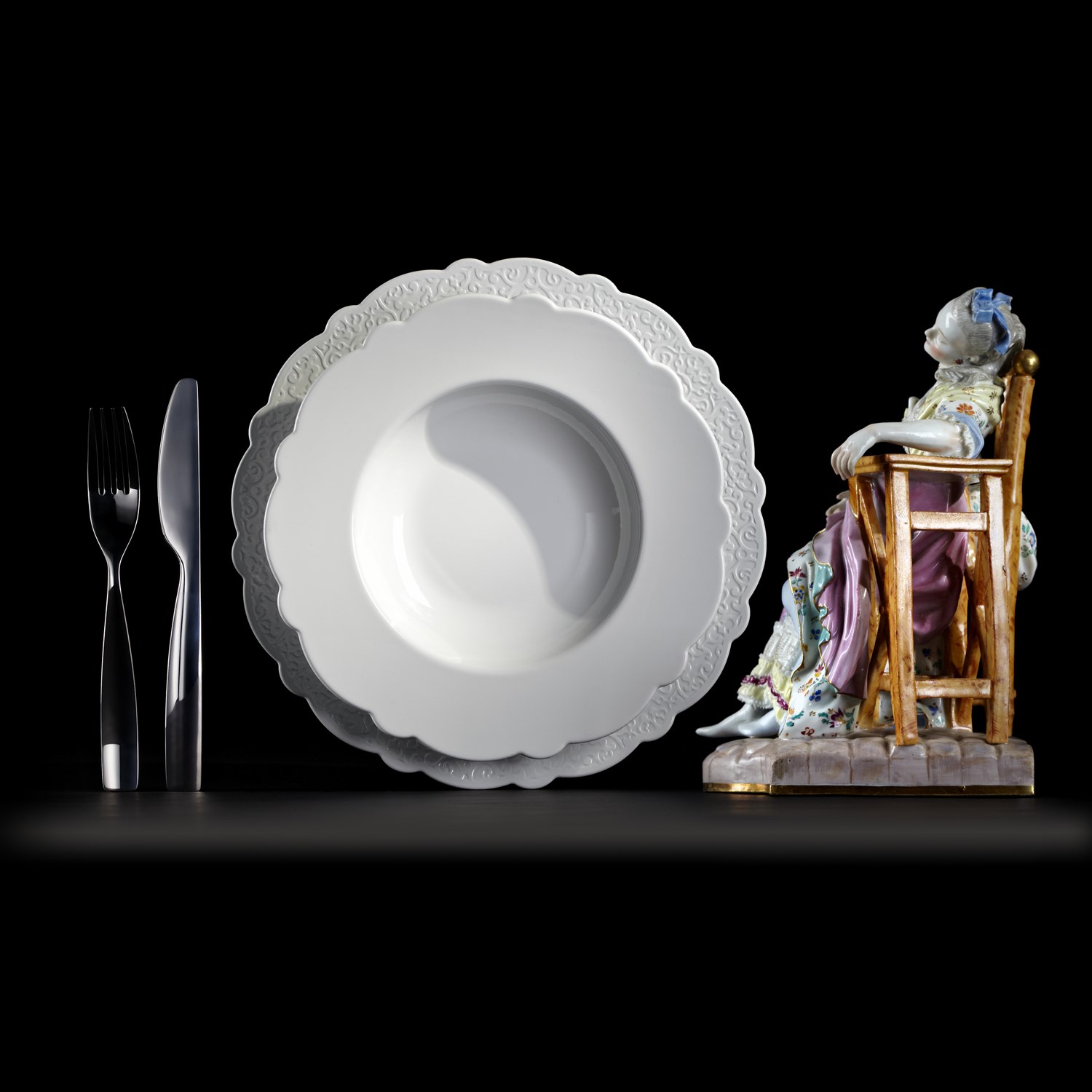 Alessi Hlboký tanier Dressed 23,3 cm, biely