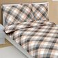 Bellatex Бавовняна постільна білизна Клітинка сірий, бежевий, 140 x 220 см, 70 x 90 см