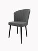 Set de scaune de sufragerie Rubi Grey and Black, 4