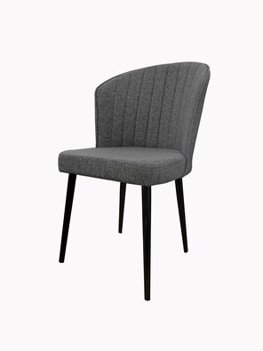 Zestaw krzeseł do jadalni Rubi Grey and Black, 4 szt.