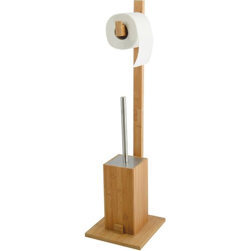 Suport din bambus pentru hârtie igienică cuperie MSV 19 x 19 x 70,5 cm