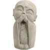 Gartendekoration Buddha spricht nicht, 14,5 x 27 x 13 cm, Polyresin