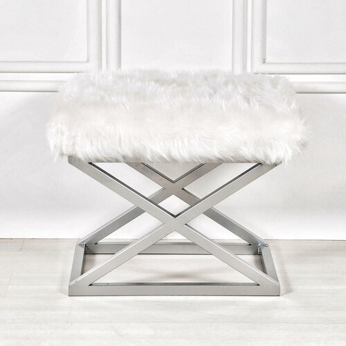 Stolček Capraz Plush White