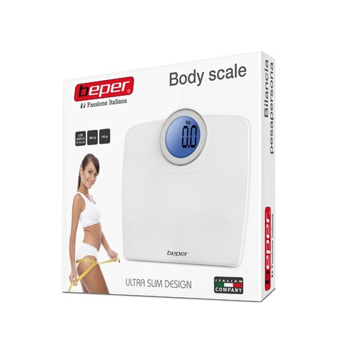 Beper Cântar personal digital cu afișaj rotund,alb