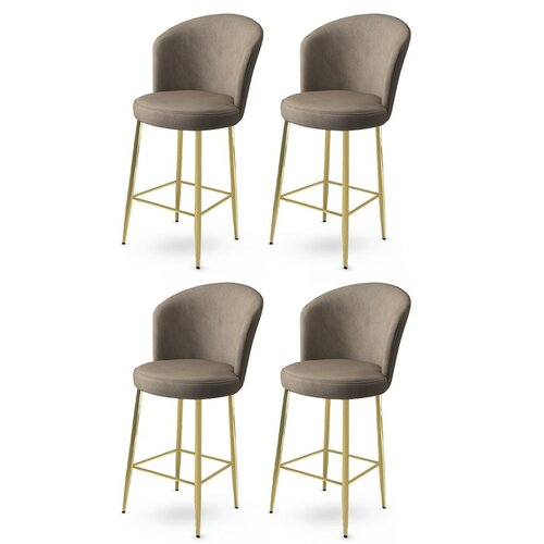Fora Cappuccino and Gold bárszék szett, 4 db