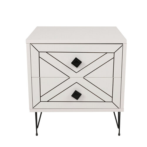 Stolik nocny Luna White