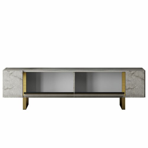 Televizní stolek Yildiz Travertine and Gold