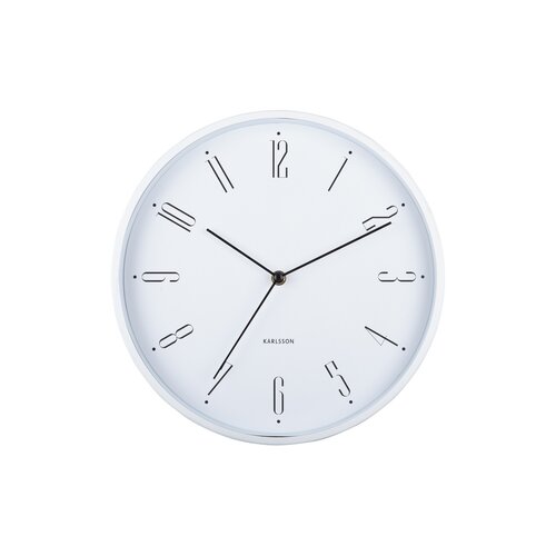 Karlsson 5988WH designové nástěnné hodiny bílá, pr. 30 cm