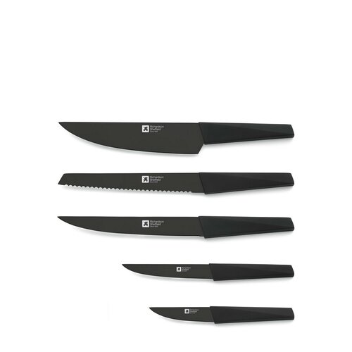 Richardson Sheffield Messerblock mit 5-teiligem Black Edge Messerset