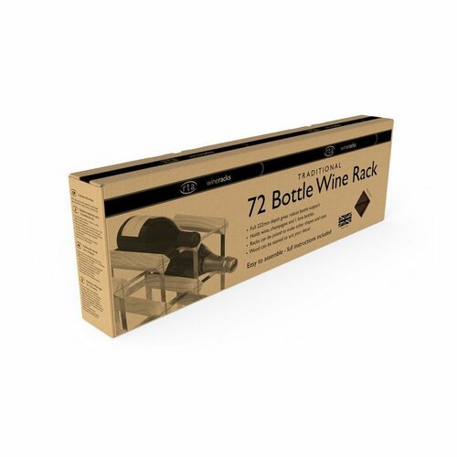 RTA Suport pentru 72 sticle de vin, pin închis laculoare