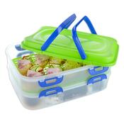Hordozható 2 szintes élelmiszer tároló