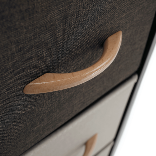 Komoda s látkovými zásuvkami HAZEL TYPE 1, hnedá