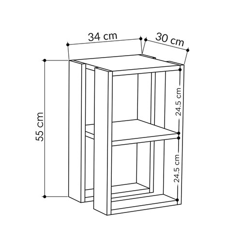 Stolik nocny Lonie White