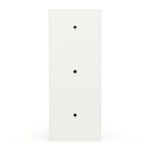 Výklopný botník se 4 přihrádkami COMPACT White, bílá