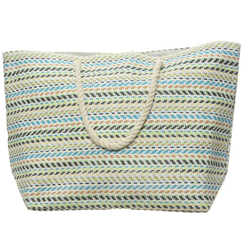 Plážová taška Stripes modrá, 60 x 40 cm